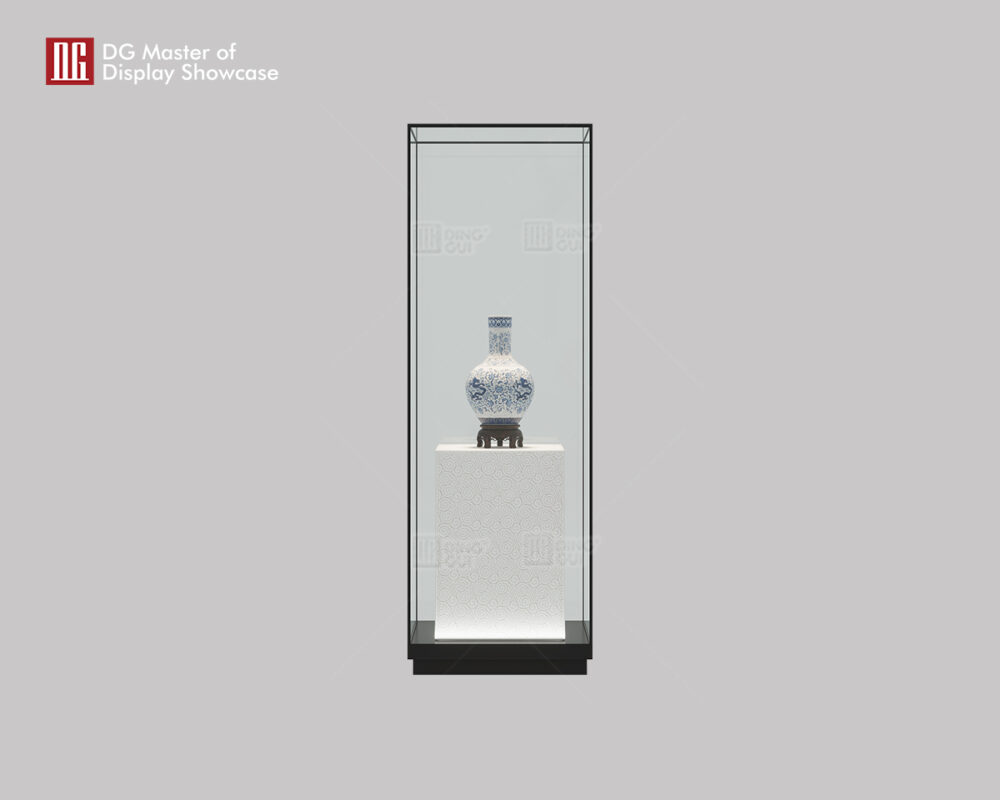 Customized Frameless Freestanding Glass Display Case