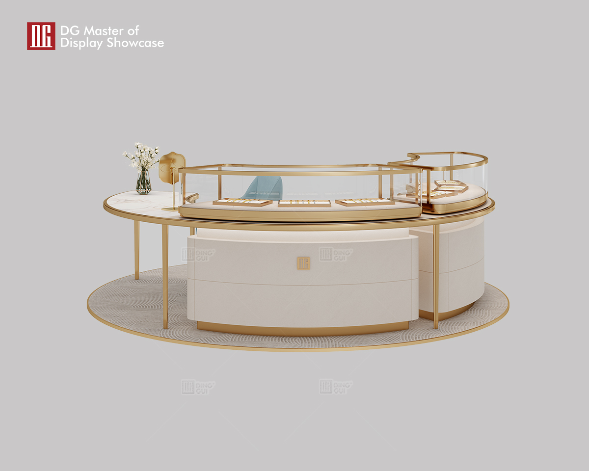 Luxurious Jewelry & Watch Island Showcase Experience Table